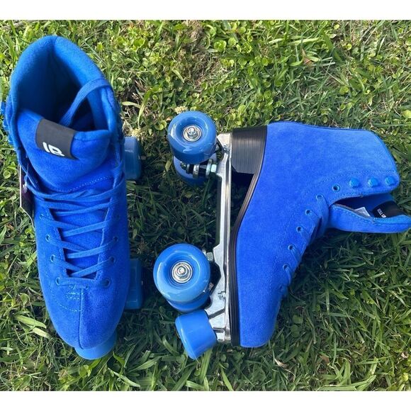 INTENTIONALLY BLANK Suede Rink Roller Skate in Cobalt Size 40  New No Box - Picture 6 of 8